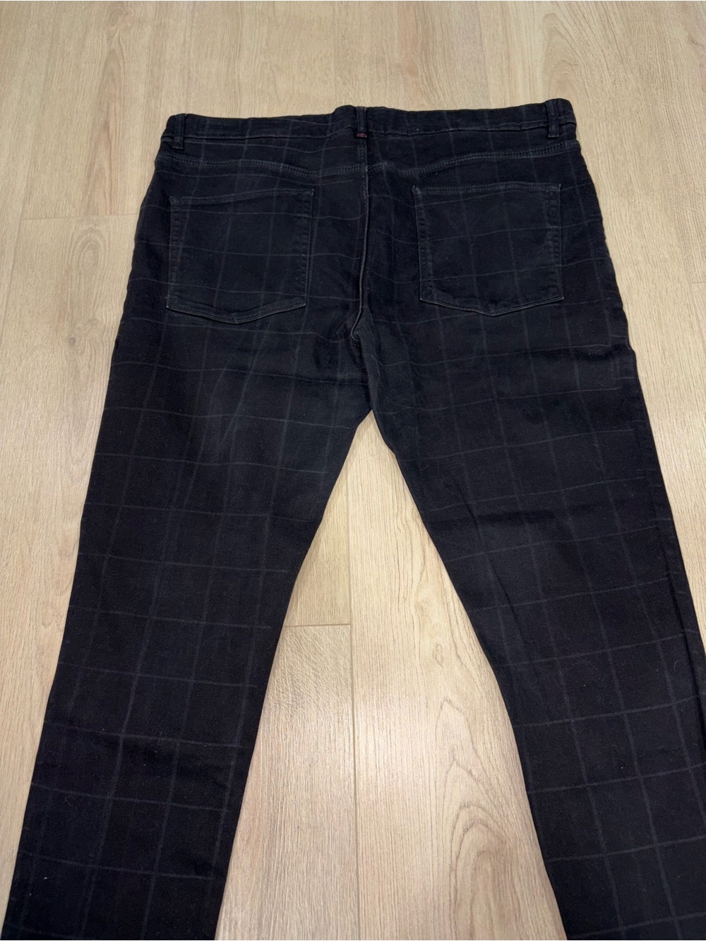 ASOS Black Windowpane Trousers